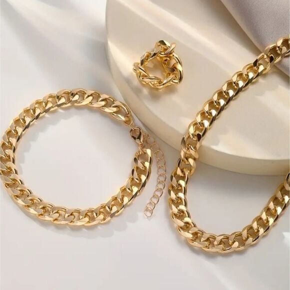 3-Piece Chunky Chain Jewelry Set - Picture 8 of 10